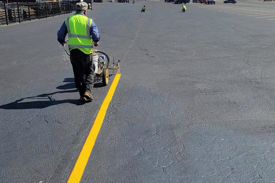 Parking Lot Striping work by Bermea Construction